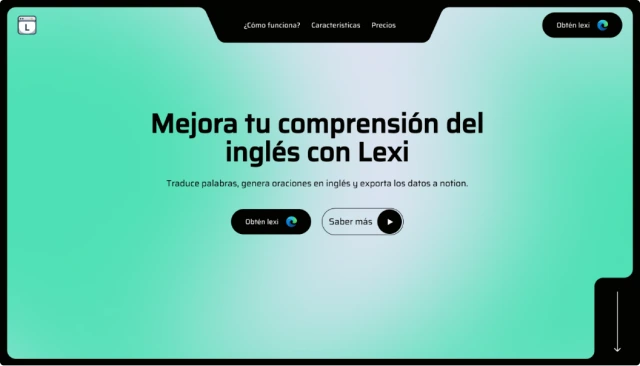 Imagen de una captura de pantalla sobre una web para la promoción de una extensión de navegador